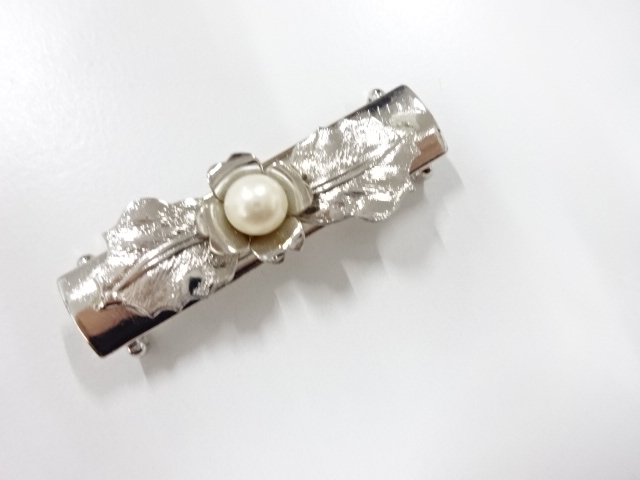 アンティーク　パール　帯留め